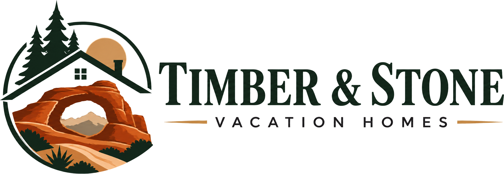Timber & Stone Vacation Homes Logo